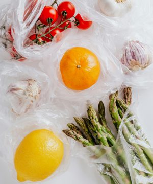 Bolsa de plástico mercado sin imprimir